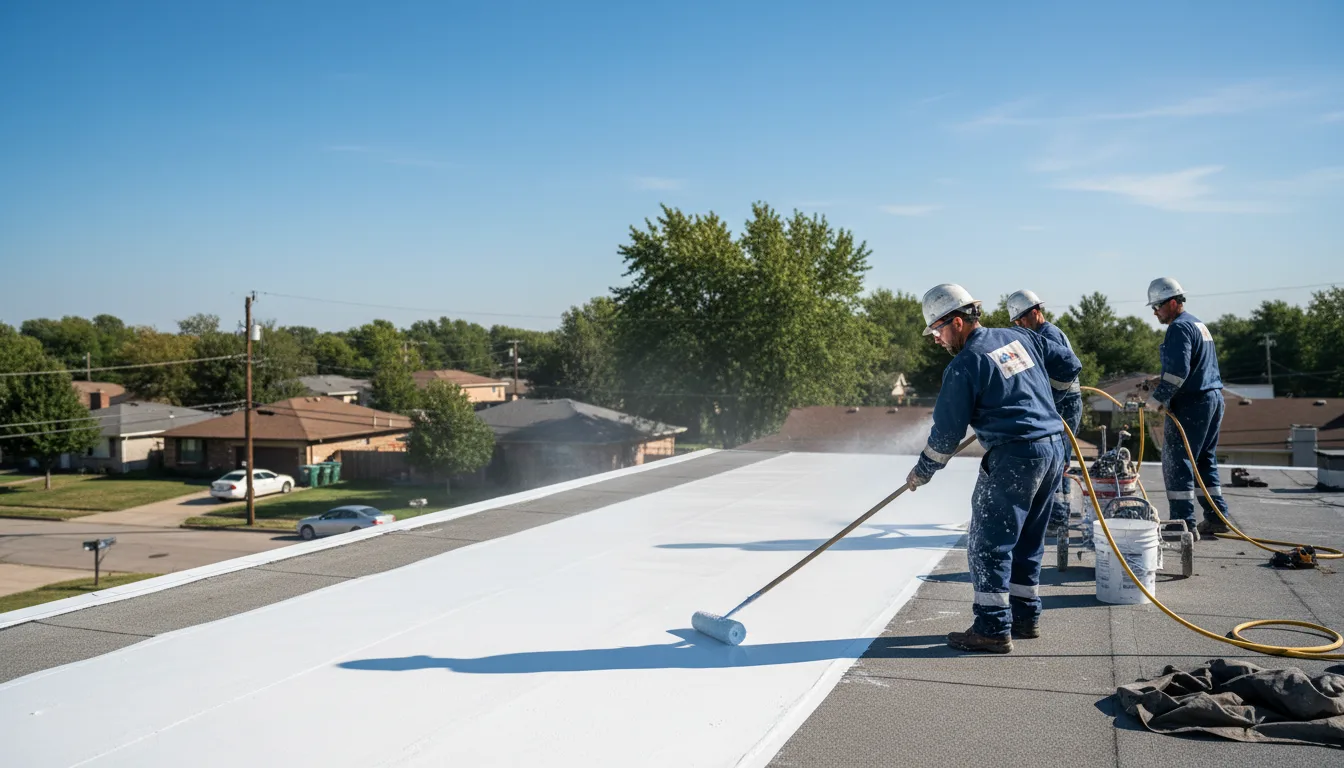 Commercial roof coating in Texas near me